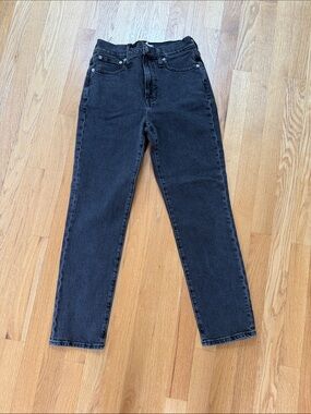 Madewell The Perfect Vintage Jean Black High Rise Tapered Jean Size 25
